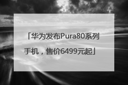 华为发布Pura80系列手机，售价6499元起
