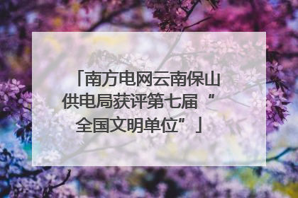 南方电网云南保山供电局获评第七届“全国文明单位”