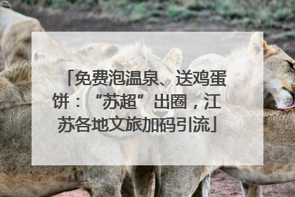 免费泡温泉、送鸡蛋饼：“苏超”出圈，江苏各地文旅加码引流