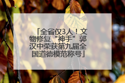 全省仅3人！文物修复“神手”郭汉中荣获第九届全国道德模范称号