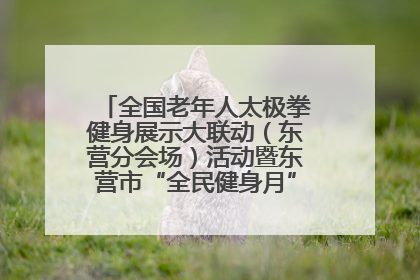 全国老年人太极拳健身展示大联动（东营分会场）活动暨东营市“全民健身月”启动仪式成功举行