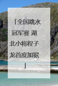 全国跳水冠军赛 湖北小将程子龙首度加冕