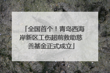 全国首个！青岛西海岸新区工伤超前救助慈善基金正式成立