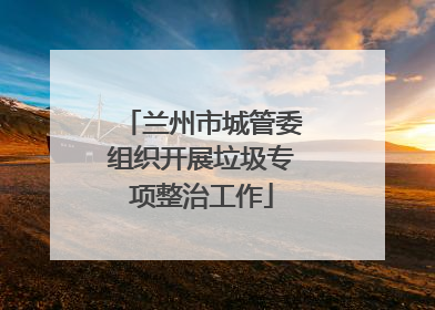 兰州市城管委组织开展垃圾专项整治工作