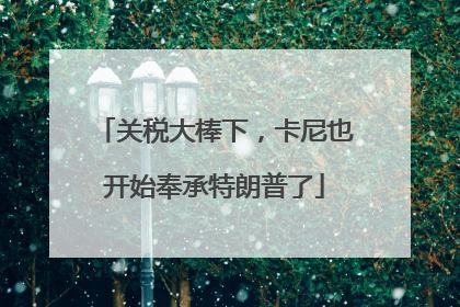 关税大棒下，卡尼也开始奉承特朗普了
