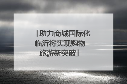 助力商城国际化 临沂将实现购物旅游新突破