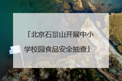 北京石景山开展中小学校园食品安全抽查