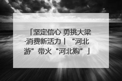 坚定信心 勇挑大梁·消费新活力丨“河北游”带火“河北购”