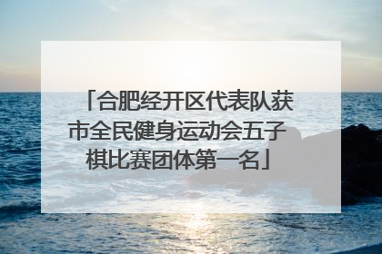 合肥经开区代表队获市全民健身运动会五子棋比赛团体第一名