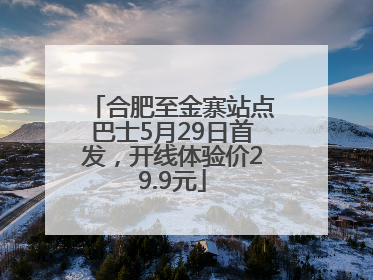 合肥至金寨站点巴士5月29日首发，开线体验价29.9元