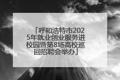 呼和浩特市2025年就业创业服务进校园暨第8场高校巡回招聘会举办