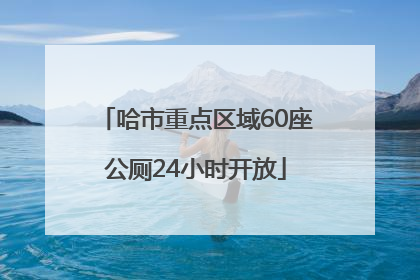 哈市重点区域60座公厕24小时开放