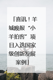 喜讯！羊城晚报“小羊拍客”项目入选国家级创新发展案例