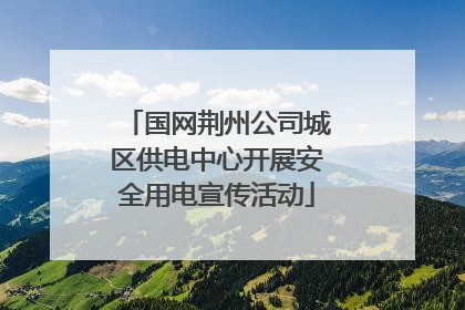 国网荆州公司城区供电中心开展安全用电宣传活动