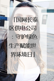 国网长泰区供电公司：守护绿色生产赋能世界环境日