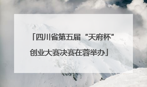 四川省第五届“天府杯”创业大赛决赛在蓉举办