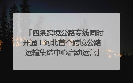 四条跨境公路专线同时开通！河北首个跨境公路运输集结中心启动运营
