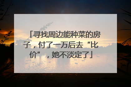 寻找周边能种菜的房子，付了一万后去“比价”，她不淡定了