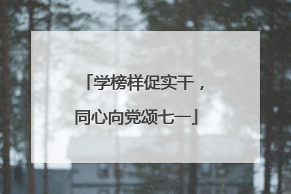 学榜样促实干，同心向党颂七一
