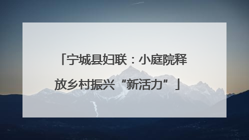 宁城县妇联：小庭院释放乡村振兴“新活力”