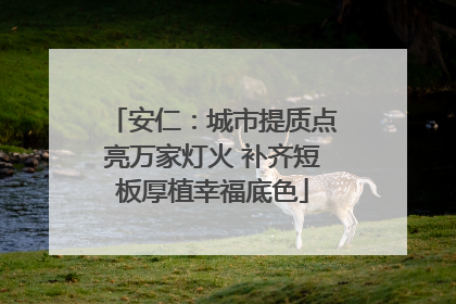 安仁：城市提质点亮万家灯火 补齐短板厚植幸福底色
