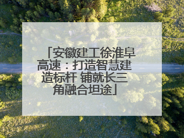 安徽建工徐淮阜高速：打造智慧建造标杆 铺就长三角融合坦途
