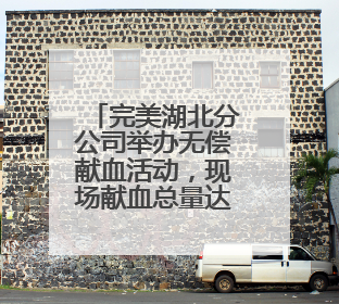 完美湖北分公司举办无偿献血活动，现场献血总量达10700毫升