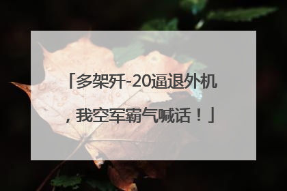 多架歼-20逼退外机，我空军霸气喊话！