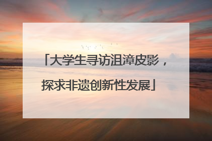 大学生寻访沮漳皮影，探求非遗创新性发展