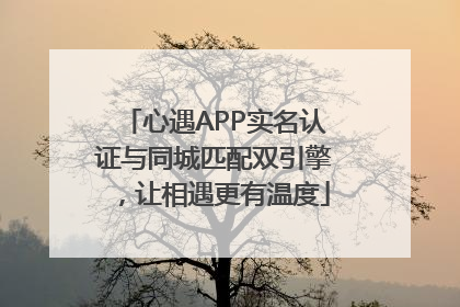 心遇APP实名认证与同城匹配双引擎，让相遇更有温度