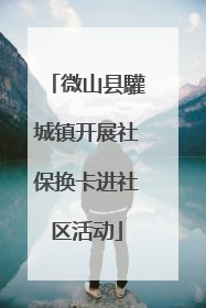 微山县驩城镇开展社保换卡进社区活动