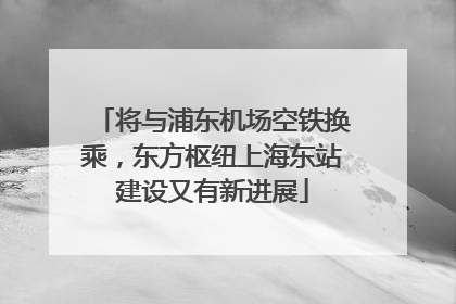 将与浦东机场空铁换乘，东方枢纽上海东站建设又有新进展