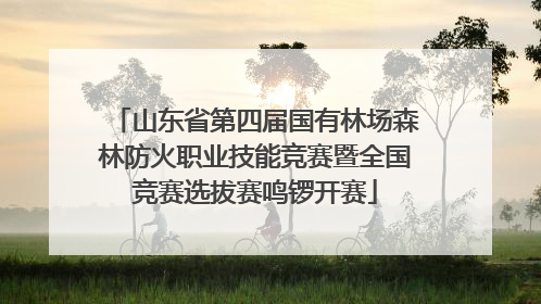 山东省第四届国有林场森林防火职业技能竞赛暨全国竞赛选拔赛鸣锣开赛