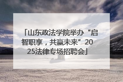 山东政法学院举办“启智职享，共赢未来”2025法律专场招聘会
