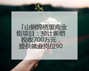 山钢锦绣里商业街项目：预计新增税收700万元，提供就业岗位900余个