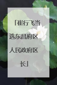 崔行飞当选东昌府区人民政府区长