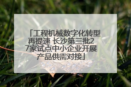 工程机械数字化转型再提速 长沙第三批27家试点中小企业开展产品供需对接