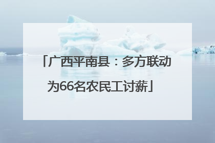 广西平南县：多方联动为66名农民工讨薪