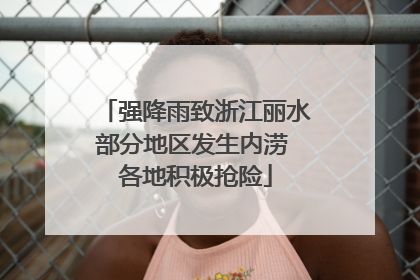 强降雨致浙江丽水部分地区发生内涝 各地积极抢险