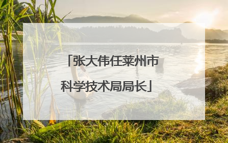 张大伟任莱州市科学技术局局长