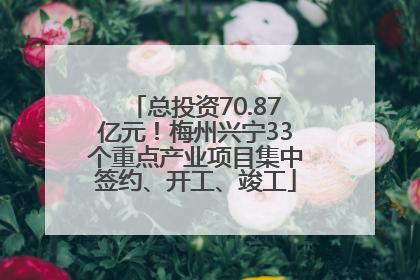 总投资70.87亿元！梅州兴宁33个重点产业项目集中签约、开工、竣工