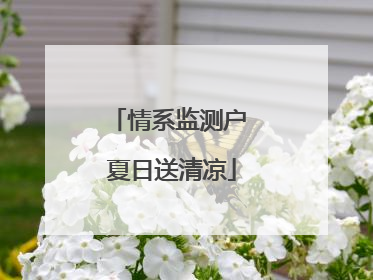 情系监测户 夏日送清凉