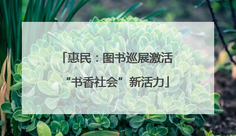 惠民：图书巡展激活“书香社会”新活力