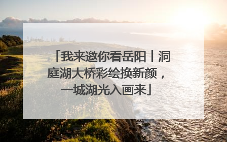 我来邀你看岳阳丨洞庭湖大桥彩绘换新颜，一城湖光入画来