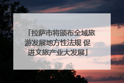 拉萨市将颁布全域旅游发展地方性法规 促进文旅产业大发展