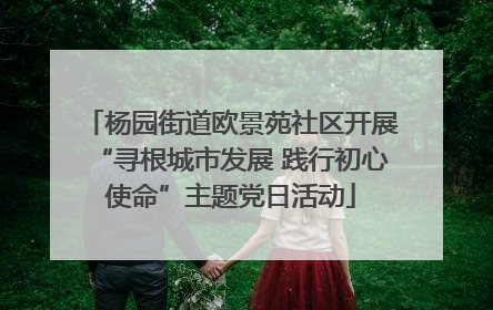 杨园街道欧景苑社区开展“寻根城市发展 践行初心使命”主题党日活动