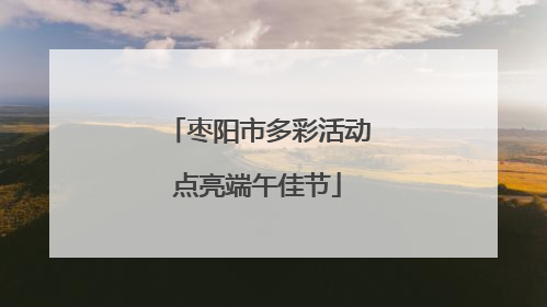 枣阳市多彩活动点亮端午佳节