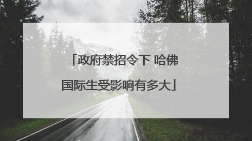 政府禁招令下 哈佛国际生受影响有多大