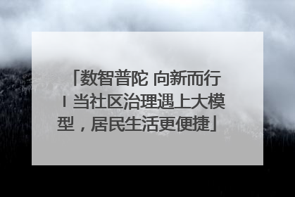 数智普陀 向新而行〡当社区治理遇上大模型，居民生活更便捷