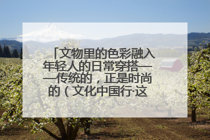 文物里的色彩融入年轻人的日常穿搭——传统的，正是时尚的（文化中国行·这些美 很中国）
